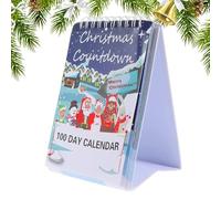 Jubilofex Calendario de Adviento 2025 - Calendario Para Contar los Días Hasta Navidad 2025-100 Días Interactivo Decoración Hogar Centro Mesa Escritorio para Adolescentes Niños