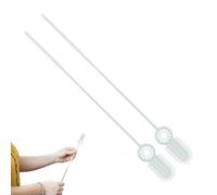 Jubilofex Cepillo Paja Reutilizable - Cepillo Limpiador De Paja - 2 Cepillos Largos para Limpieza De Pajitas De Botellas De Agua,Cepillos De Paja para Beber, Depurador con Mango Ergonómico,