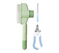 Jubilofex Cepillo Slicker Para Gatos, Peine Eliminador De Para Cachorros, Cepillo De Baño Con Botón Liberador Para Cuidado Diario De Mascotas