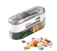 Jubilofex Divisor de pastillas, herramienta de corte ajustable para medicamentos, cortador de pastillas, para personas mayores, pacientes, cuidadores, viajes, oficina, planificación semanal y cuidado