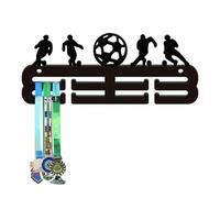 Jubilofex Estante para Trofeos | Almacenamiento De Premios Acrílico con Ganchos Montado En Pared | Expositor Colgante para Premios de Running - para Carrera Running Reto Corredores Futbol Beisbol