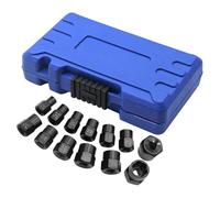 Jubilofex Juego de extractores de pernos | Juego de extractores de tornillos y tuercas a prueba de golpes | Herramientas ergonómicas de alta resistencia para quitar ejes de rueda en talleres de