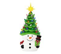 Jubilofex Lámpara de Navidad | Resina forma de árbol de muñeco de nieve decoración | Decoración de vacaciones de mesa - para la familia para la Festival de la Festival de la Noch