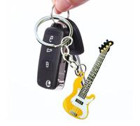 Jubilofex Llavero de, Llavero de Instrumento, llaveros de música de Acero Inoxidable, de, Colgante de Llave de para guitarristas, Regalo para él