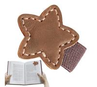 Jubilofex Marcapáginas magnético de cuero | Clip de marcapáginas de estrella de puntas, hecho a mano, marcadores magnéticos de cuero para mujeres, hombres, estudiantes, profesores, amantes de