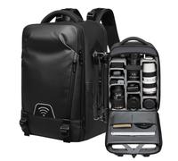 Jubilofex Mochila fotográfica, bolsas de cámara portátiles para fotógrafos | Mochila para cámara sin espejo de gran capacidad, bolsa fotográfica profesional para uso al aire libre