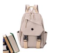 Jubilofex Mochila pequeña para mujer, de hombro para estudiantes, mochila casual de gran capacidad, mochila escolar compacta impermeable para estudiantes, enfermeras, trabajo y niñas, Khaki
