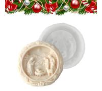 Jubilofex Molde de Natividad, Nacimiento de Jesús Chocolate | Molde navideño de silicona de liberación 3D para el fondant de resina de de yeso de artesanía para manualidades para