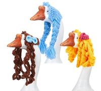 Jubilofex - Pelucas de ganso | 3 piezas de traje de ganso para exteriores, estatua de animales, trenzas para el hogar para cumpleaños, jardín, patio, vacaciones, piscina, interior, invierno, césped al