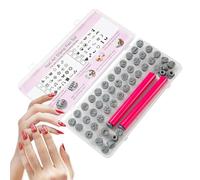 Jubilofex Sello de uñas | Cabeza de bolígrafo de sello - 8 modelos de cabezal de transferencia de silicona recargable accesorios de manicura para mujeres y niñas, uso diario al aire , viajes