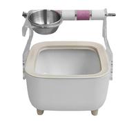 Jubilofex Soporte para inodoro para pájaros con cubo, soporte para el entrenamiento de pájaros - Herramienta de entrenamiento del orinal Bird,PAW MERDING Estación con Caggio 'aviso para el apartamento