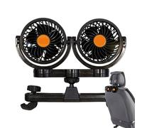 Jubilofex Ventiladores de asiento de coche - Ventilador de enfriamiento portátil para asiento trasero, ventilador de enfriamiento de 12 V 24 V para días y viajes camiones niños mascotas