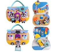 Jubilu Kids Montessori Quiet Book 3D Fieltro | Juguete educativo sensorial | Libro de trabajo con escenas cotidianas, estaciones e higiene | Juguete de viaje regalo para niño niña sin pantalla