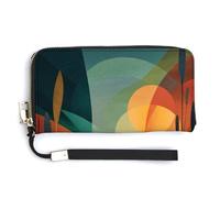 Jubonexis Abstract Art of Natural Scenery - Cartera de piel sintética larga y plegable, monedero, funda para tarjetas de crédito, almacenamiento de dinero duradero para mujeres y hombres