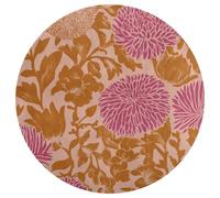 Jubonexis Alfombra redonda grande con diseño de plantas y flores, moderna, antideslizante, 90 cm