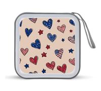 Jubonexis American Love - Estuche portátil para CD y DVD, diseño sin costuras, para coche, hogar, viajes