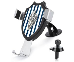 Jubonexis An Rock Oyster on White Blue Stripes Soporte para teléfono de coche, base de clip triangular, soporte de ventilación para teléfono celular, accesorios automotrices para teléfonos