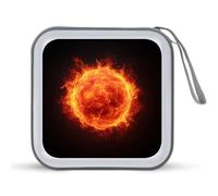 Jubonexis Ball of Fire - Estuche portátil para CD y DVD para coche, hogar, viajes