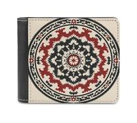 Jubonexis Basket - Cartera plegable de piel sintética suave con motivos indígenas tradicionales, monedero, funda para tarjetas de crédito, tarjetero duradero, billetera delgada para hombres y mujeres