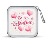 Jubonexis Be My Valentine in Pink Watercolor - Estuche de almacenamiento portátil para CD y DVD, para coche, hogar, viajes