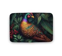 Jubonexis Beautiful Bird in The Jungle - Tapete para puerta de baño, extra suave, terciopelo coral, absorción rápida de agua, antideslizante, cómodo, 19.7 x 31.5 pulgadas