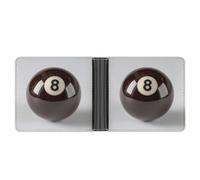 Jubonexis Billard Ball - Billetera plegable de piel sintética suave con número 8, color marrón oscuro, monedero, funda para tarjetas de crédito, tarjetero duradero, billetera delgada para hombres y