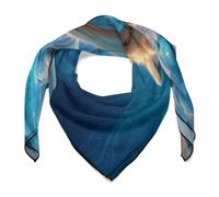 Jubonexis Bufanda cuadrada de seda para el pelo de zorro mágico para mujer, pañuelo de satén para el cuello