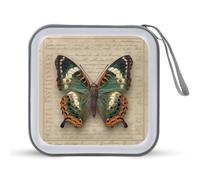 Jubonexis Butterfly on Retro Letter CD Case DVD Storage Case Portable for Car Home Travel