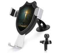 Jubonexis Candle in The Darkness Dark Fantasy - Soporte para teléfono de coche, soporte triangular con clip para rejilla de ventilación, accesorios automotrices para teléfonos inteligentes de 4 a 6