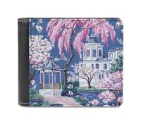 Jubonexis Cartera clásica de piel sintética suave con diseño floral francés, monedero, funda para tarjetas de crédito, tarjetero duradero, billetera delgada para hombres y mujeres, almacenamiento de