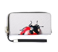 Jubonexis Cartera larga plegable de piel sintética con diseño de animales de acuarela, monedero, funda para tarjetas de crédito, almacenamiento de dinero duradero para mujeres y hombres