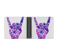 Jubonexis Cartera plegable de piel sintética suave con diseño de gesto de amor, monedero, funda para tarjetas de crédito, tarjetero duradero, billetera delgada para hombres y mujeres, almacenamiento