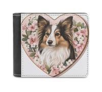 Jubonexis Cartera plegable de piel sintética suave con diseño de perro pastor de madera retro, monedero, funda para tarjetas de crédito, tarjetero duradero, billetera delgada para hombres y mujeres