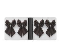Jubonexis Cartera plegable de piel sintética suave con lazos estilo coqueta de chocolate oscuro, monedero, funda para tarjetas de crédito, tarjetero duradero, billetera delgada para hombres y mujeres