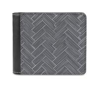 Jubonexis Cartera plegable de piel sintética suave con patrón clásico en gris mate plateado, monedero, funda para tarjetas de crédito, tarjetero duradero, billetera delgada para hombres y mujeres