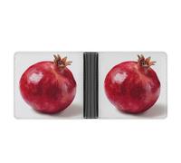 Jubonexis Cartera plegable de piel sintética suave de granada, monedero, funda para tarjetas de crédito, tarjetero duradero, billetera delgada para hombres y mujeres, almacenamiento de dinero