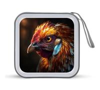 Jubonexis Chicken Head - Estuche portátil para CD y DVD para coche, hogar, viajes