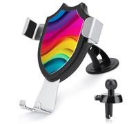 Jubonexis Color Waves - Soporte para teléfono de coche, soporte triangular con clip para rejilla de ventilación, accesorios automotrices para teléfonos inteligentes de 4 a 6 pulgadas