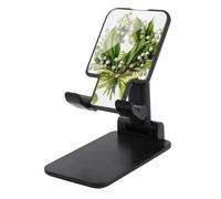 Jubonexis Corona de lirio del valle con cinta verde, soporte plegable y ajustable para teléfono móvil para escritorio