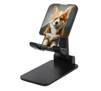 Jubonexis Cute Corgi Puppy - Soporte plegable y ajustable para teléfono móvil para escritorio