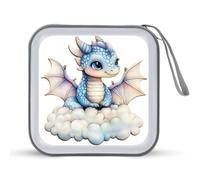 Jubonexis Cute Little Dragon - Estuche de almacenamiento portátil para CD y DVD para coche, hogar, viajes
