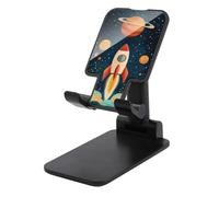 Jubonexis Cute Rocket Ship in The Space - Soporte plegable y ajustable para teléfono móvil para escritorio