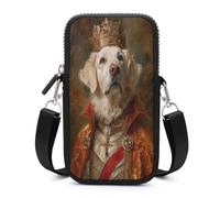 Jubonexis Dog Dressed As The King - Bolsa cruzada para teléfono móvil con correa ajustable