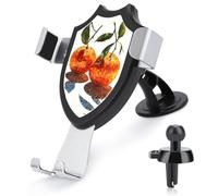 Jubonexis Dos naranjas en bolas de discoteca, mosaico, soporte para teléfono de coche, base de clip triangular, soporte para teléfono celular, accesorios automotrices para teléfonos inteligentes de 4