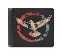 Jubonexis Dove and Peace - Cartera plegable de piel sintética suave y colorida, monedero, funda para tarjetas de crédito, tarjetero duradero, billetera delgada para hombres y mujeres, almacenamiento