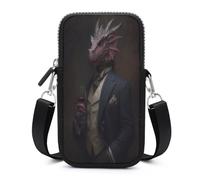 Jubonexis Dragon Dressed in A Victorian Suit - Bolso cruzado para teléfono móvil con correa ajustable, color negro