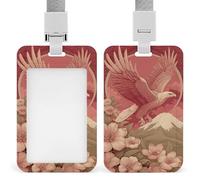 Jubonexis Eagle Flying Over The Mountain - Soporte retráctil para tarjetas de identificación, protector de tarjetas, placa de nombre, etiqueta de nombre para trabajo, oficina, médico, enfermera