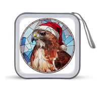 Jubonexis Eagle with A Santa Hat - Estuche portátil para CD y DVD para coche, hogar, viajes