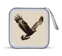 Jubonexis Eagle with Spread Wings - Estuche de almacenamiento portátil para CD y DVD para coche, hogar, viajes