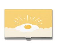 Jubonexis Egg Like The Sun - Tarjetero delgado de metal para tarjetas de visita para mujeres y hombres
